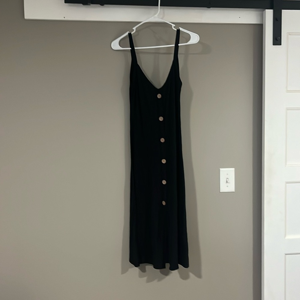 Black Button Dress